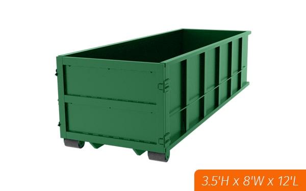 ten-yard dumpsters are available for short-term rental